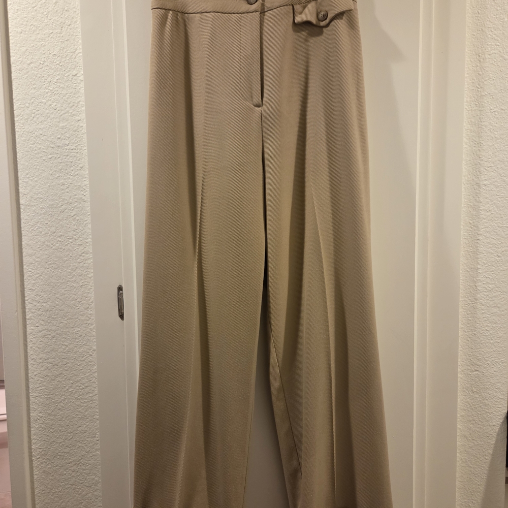 Topshop Tan Wide Leg Women's Pants